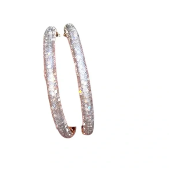 New Sterling and 18k Gold Large Hoop - Picture 6 of 8